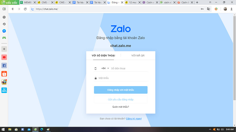 Đăng nhập Zalo Web