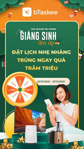 Đặt lịch giúp việc trên bTaskee