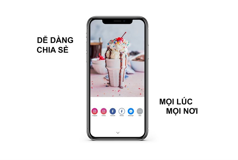  Dễ d&agrave;ng chia sẻ mọi l&uacute;c