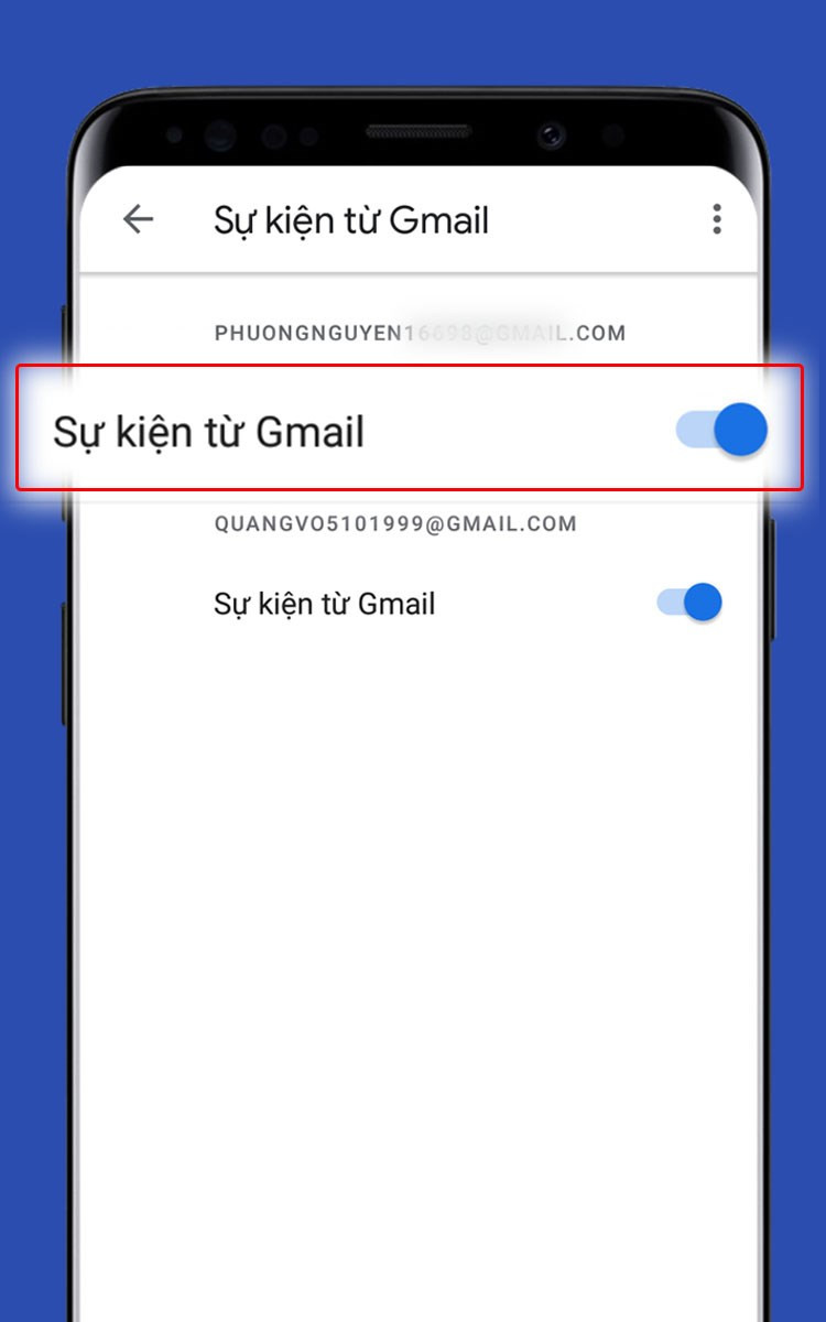 Đồng bộ hóa với Gmail