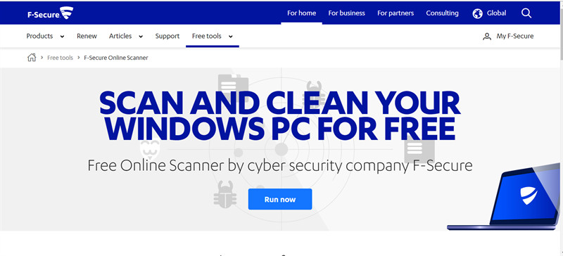 F-Secure Online Scanner - Quét virus máy tính online miễn phí