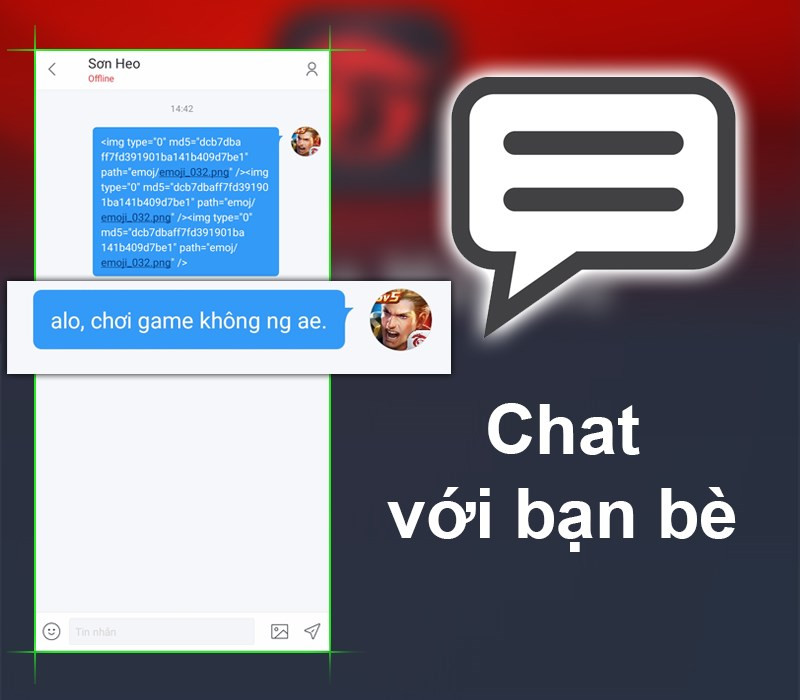 Garena hỗ trợ chat với bạn b&egrave; trong game