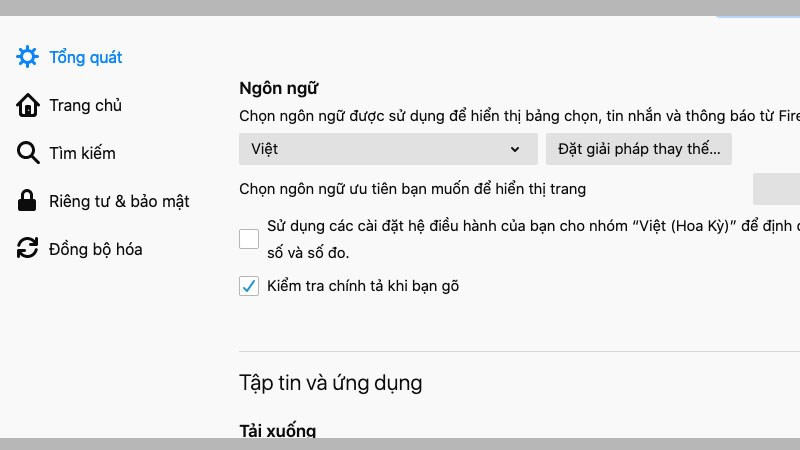 Giao diện tiếng Việt