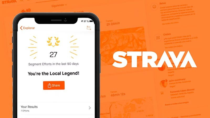 Giao diện ứng dụng Strava