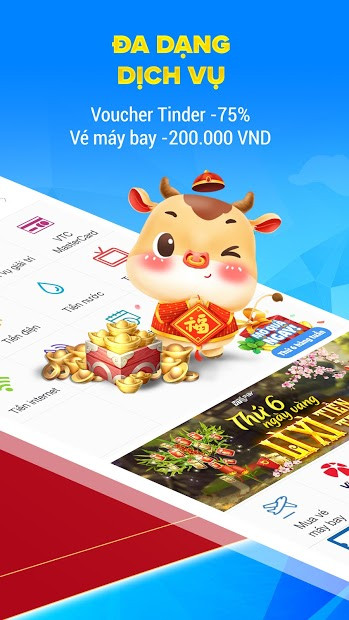 Giao diện ứng dụng VTC Pay