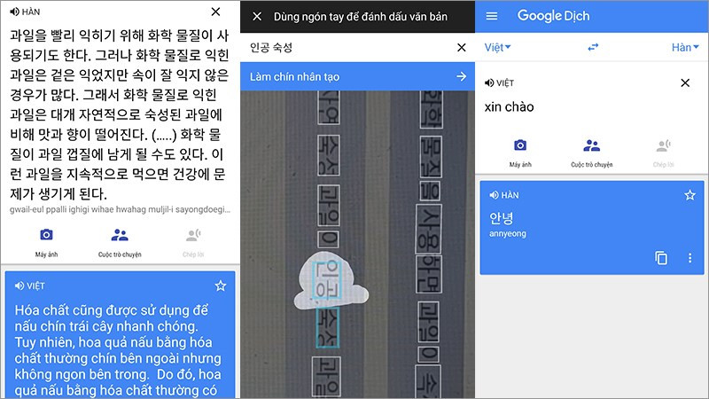 Google dịch tiếng H&agrave;n