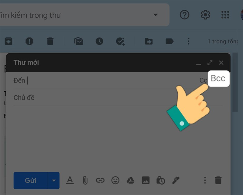 Gửi email bằng Bcc