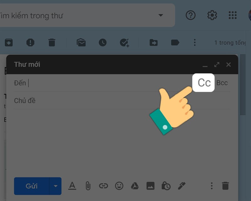 Gửi email bằng Cc