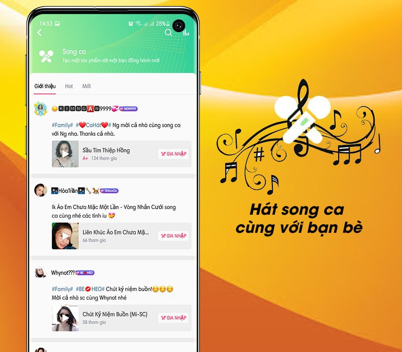 Hát song ca cùng bạn bè