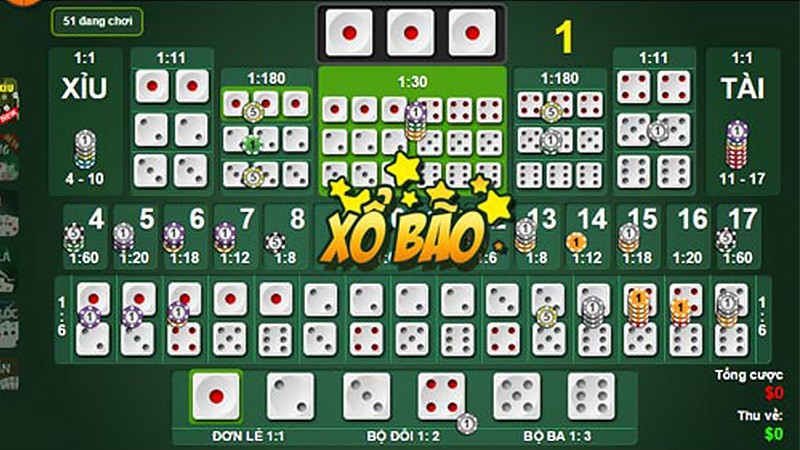 Hình ảnh game Tài Xỉu trên Sảnh Rồng.