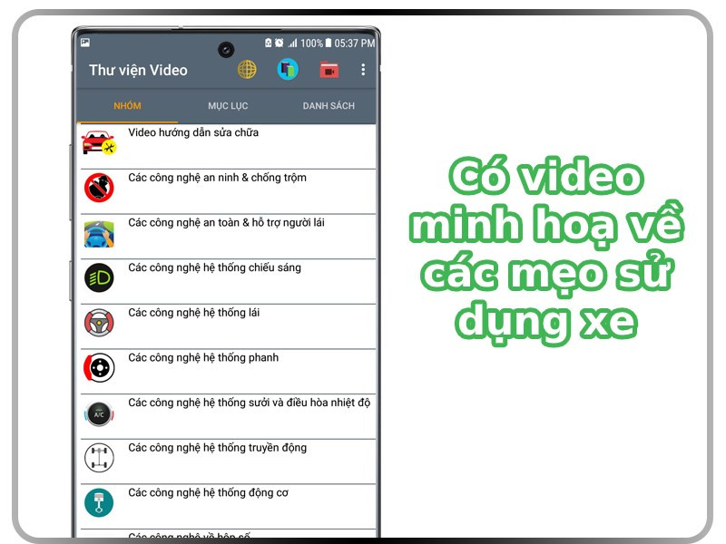 Hình ảnh minh họa video hướng dẫn trên Carmin