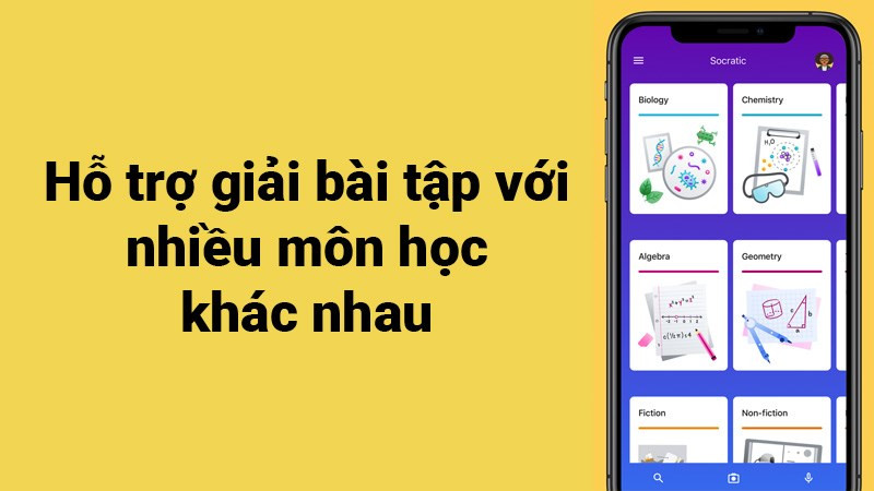 Hỗ trợ giải bài tập với nhiều môn học khác nhau