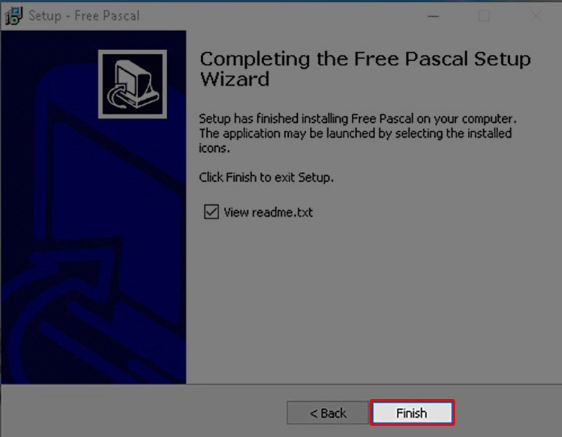 Hoàn tất cài đặt Free Pascal