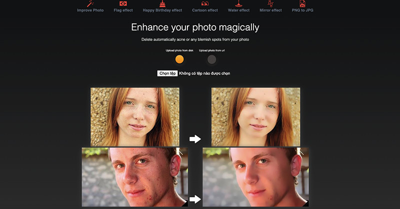 Improve Photo - Trang web tăng chất lượng ảnh online