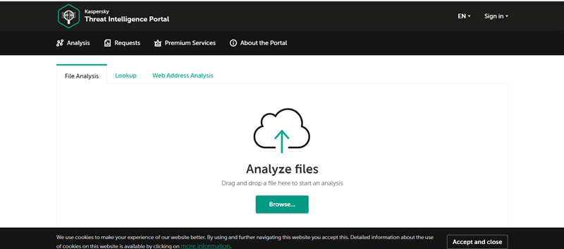 Kaspersky OpenTip - Quét malware online hiệu quả