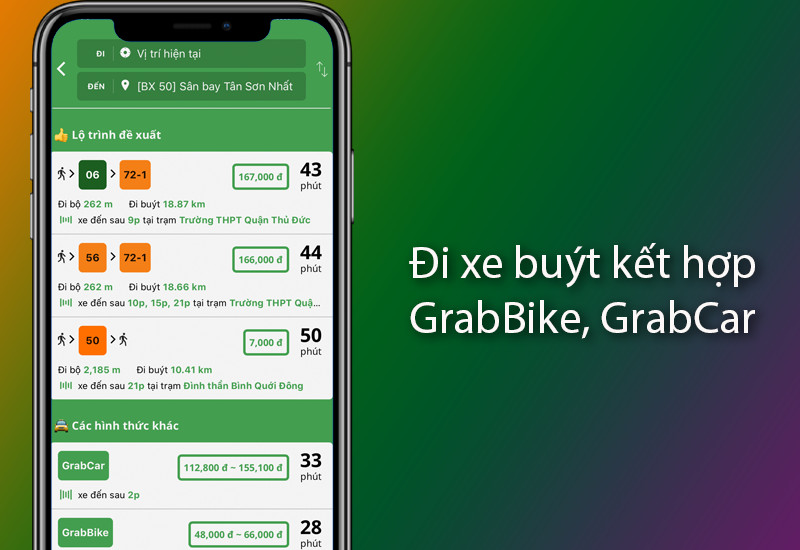 Kết hợp di chuyển với Grab