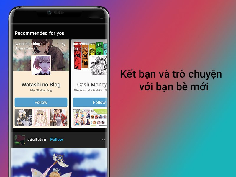 Kết nối và trò chuyện với bạn bè trên Tumblr