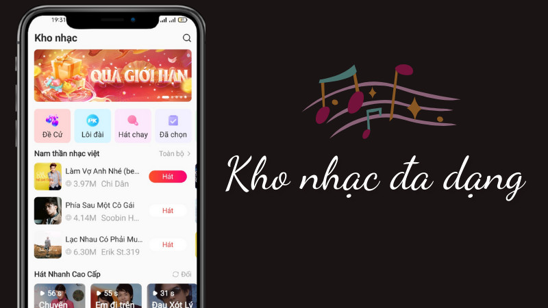 Kho nhạc được cập nhật liên tục