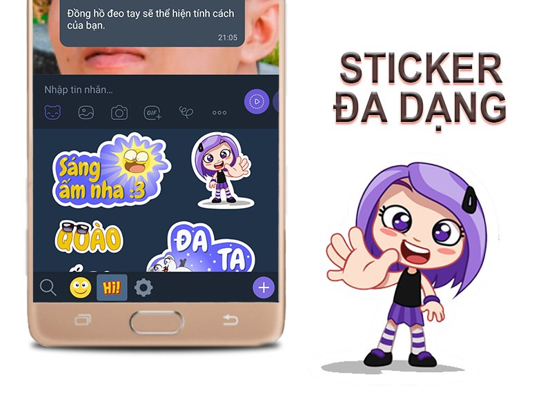 Kho sticker của ứng dụng Viber Messenger đa dạng, phong phú