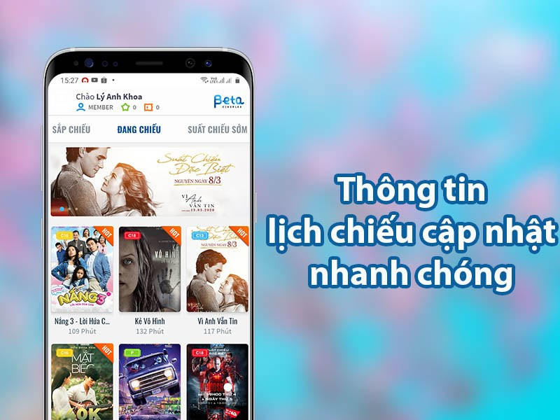 Lịch chiếu phim được cập nhật liên tục trên Beta Cineplex