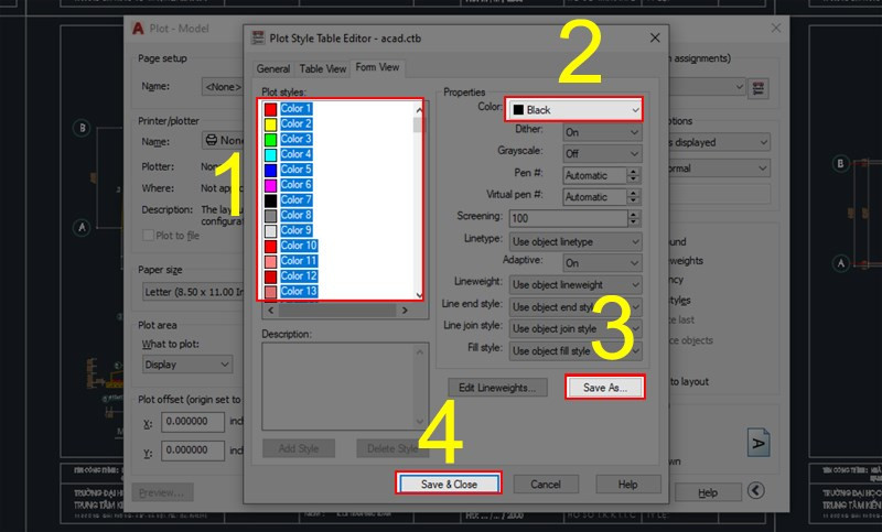 Load nét in trong AutoCAD bằng phần mềm