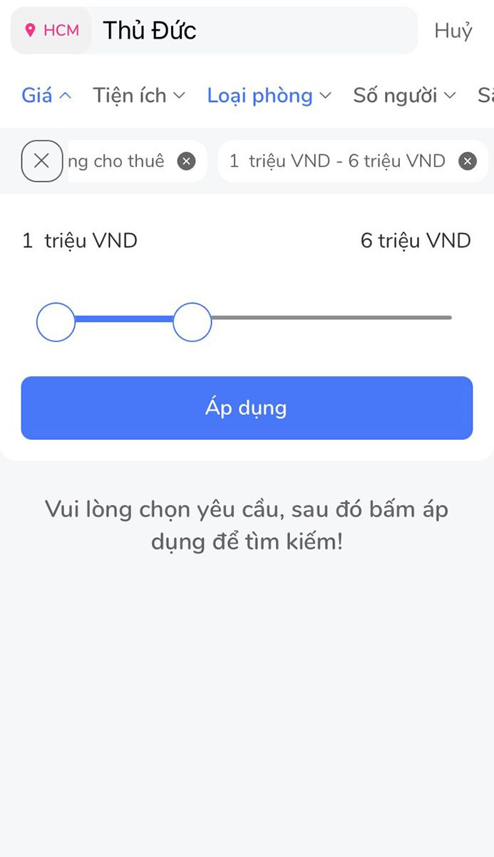 Lọc kết quả tìm kiếm