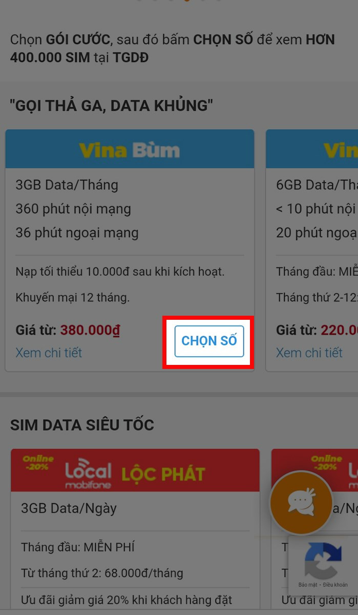 Lựa chọn sim Vina Bùm phù hợp