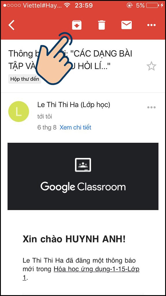 Lưu trữ email trong Gmail