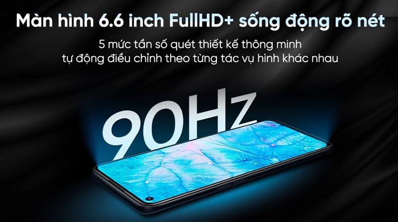 Màn hình rộng lớn với tần số quét lên đến 90 Hz