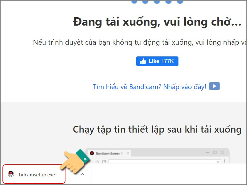 Mở file cài đặt Bandicam