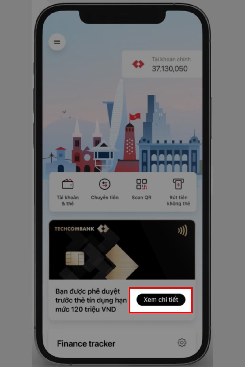 Mở thẻ Techcombank bước 1