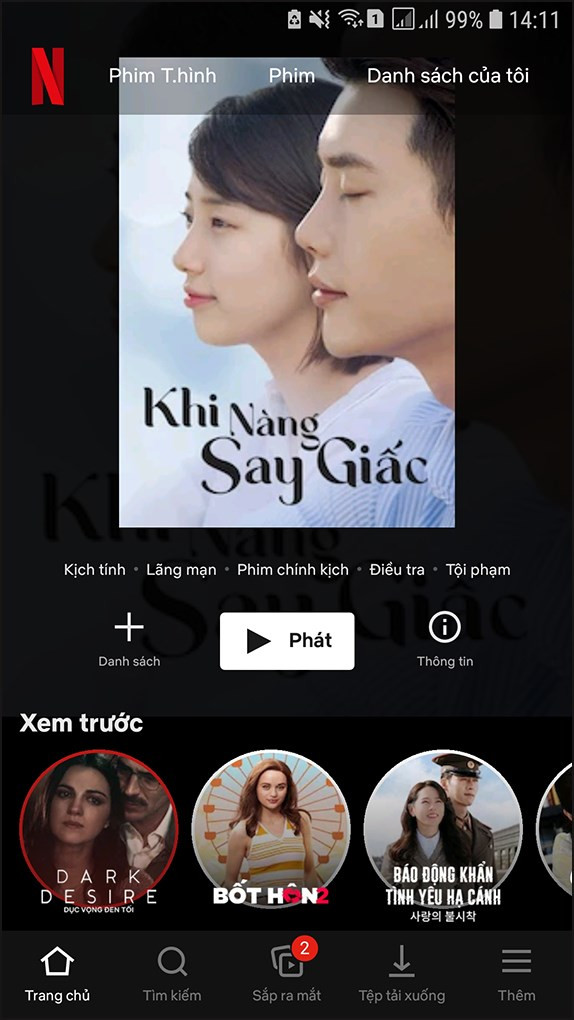 Mở ứng dụng Netflix