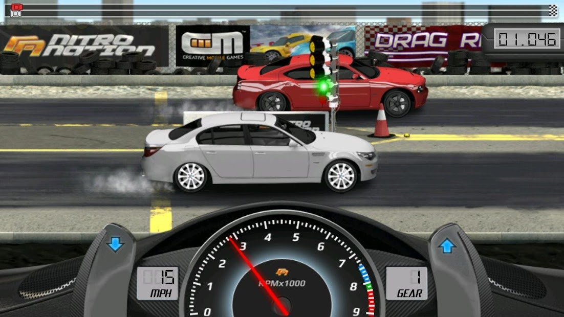 Một màn hình trong game Drag Racing