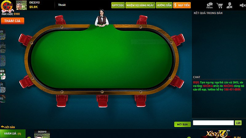 Một ván bài Poker căng thẳng trên Sảnh Rồng.