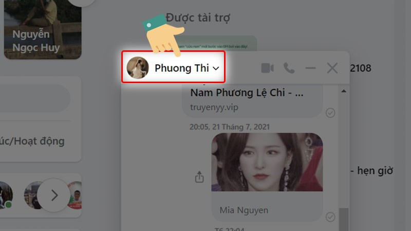 Nhấn biểu tượng mũi tên xuống