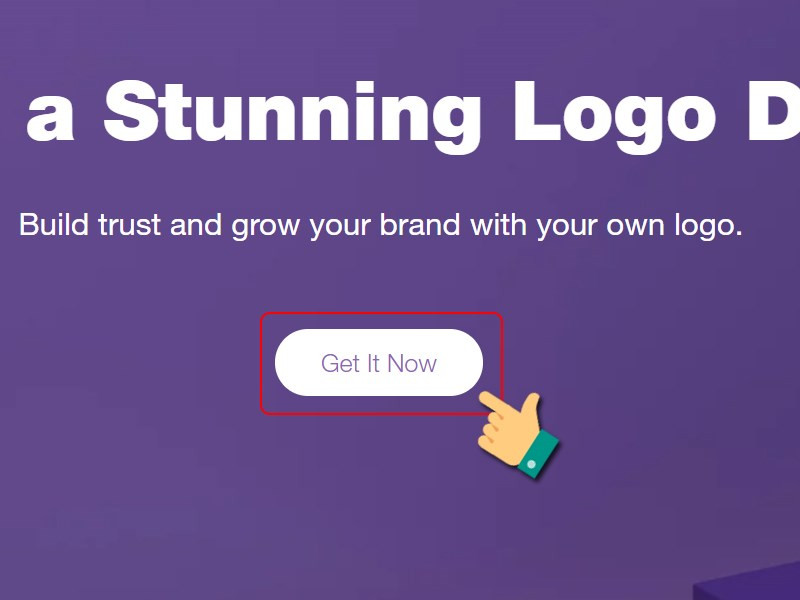 Nhấn Get it now trên Wix Logo Maker