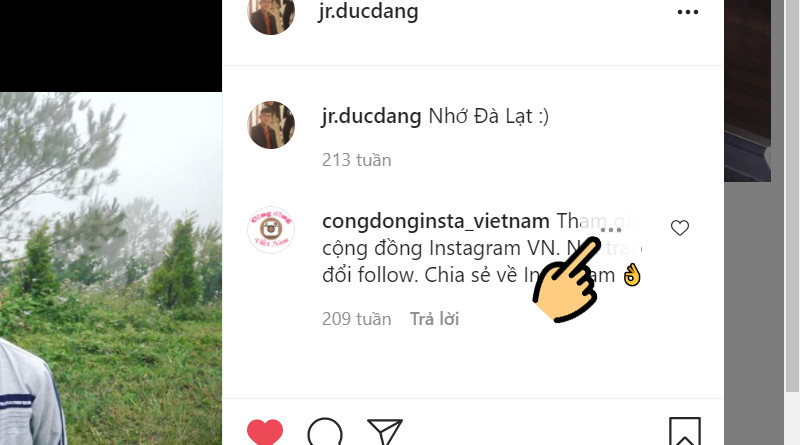 Nhấn vào dấu 3 chấm