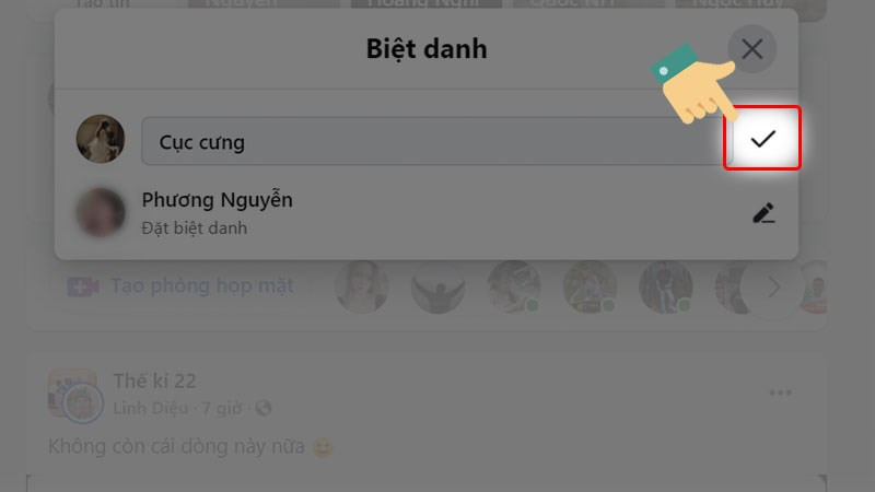 Nhập biệt danh mới