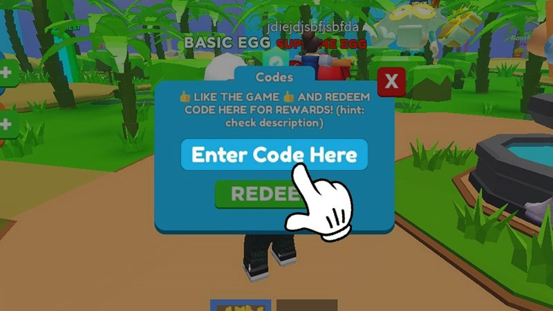 Nhập code vào ô Enter code here