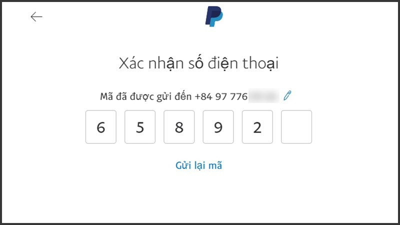 Nhập mã xác nhận