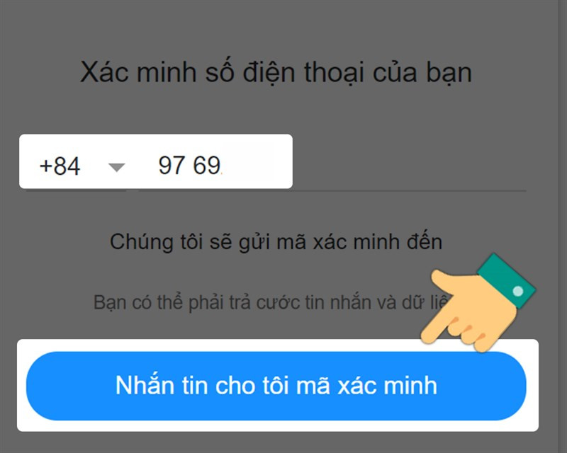 Nhập mã xác nhận