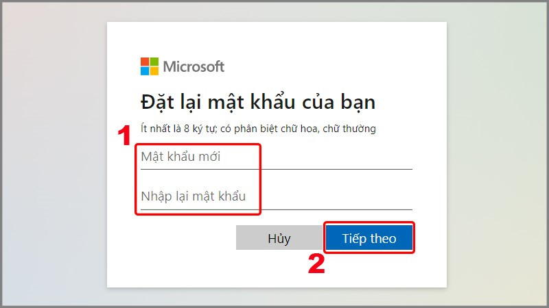 Nhập mật khẩu mới