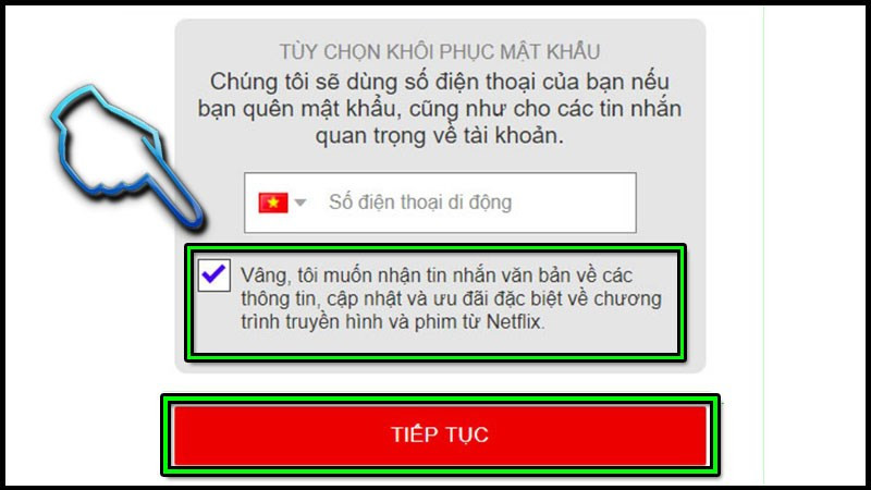 Nhập số điện thoại