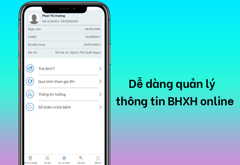 Quản lý thông tin BHXH online