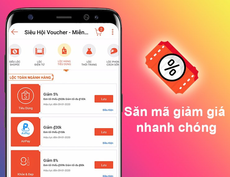 Săn mã giảm giá nhanh chóng