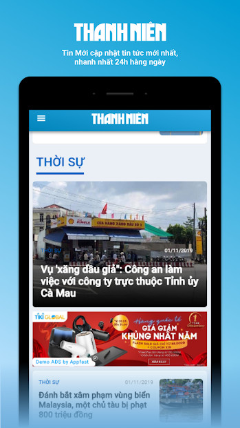 Screenshots Báo Thanh niên: Cập nhật tin tức nóng hổi, mới nhất 24/7