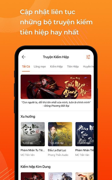 Screenshots TuneFM - Nghe Radio &amp; Audio Truyện