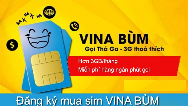 Sim VinaPhone Bùm - Data khủng, gọi thả ga