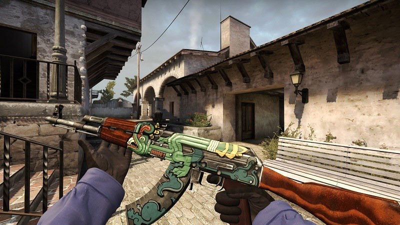 Skin vũ khí AK-47 Fire Serpent trong game CS:GO