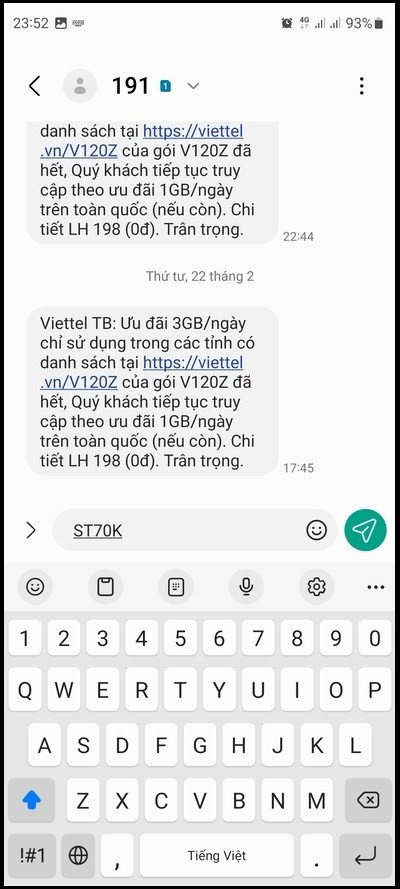 Đăng ký gói cước ST70K Viettel: Data thả ga, lướt web mượt mà